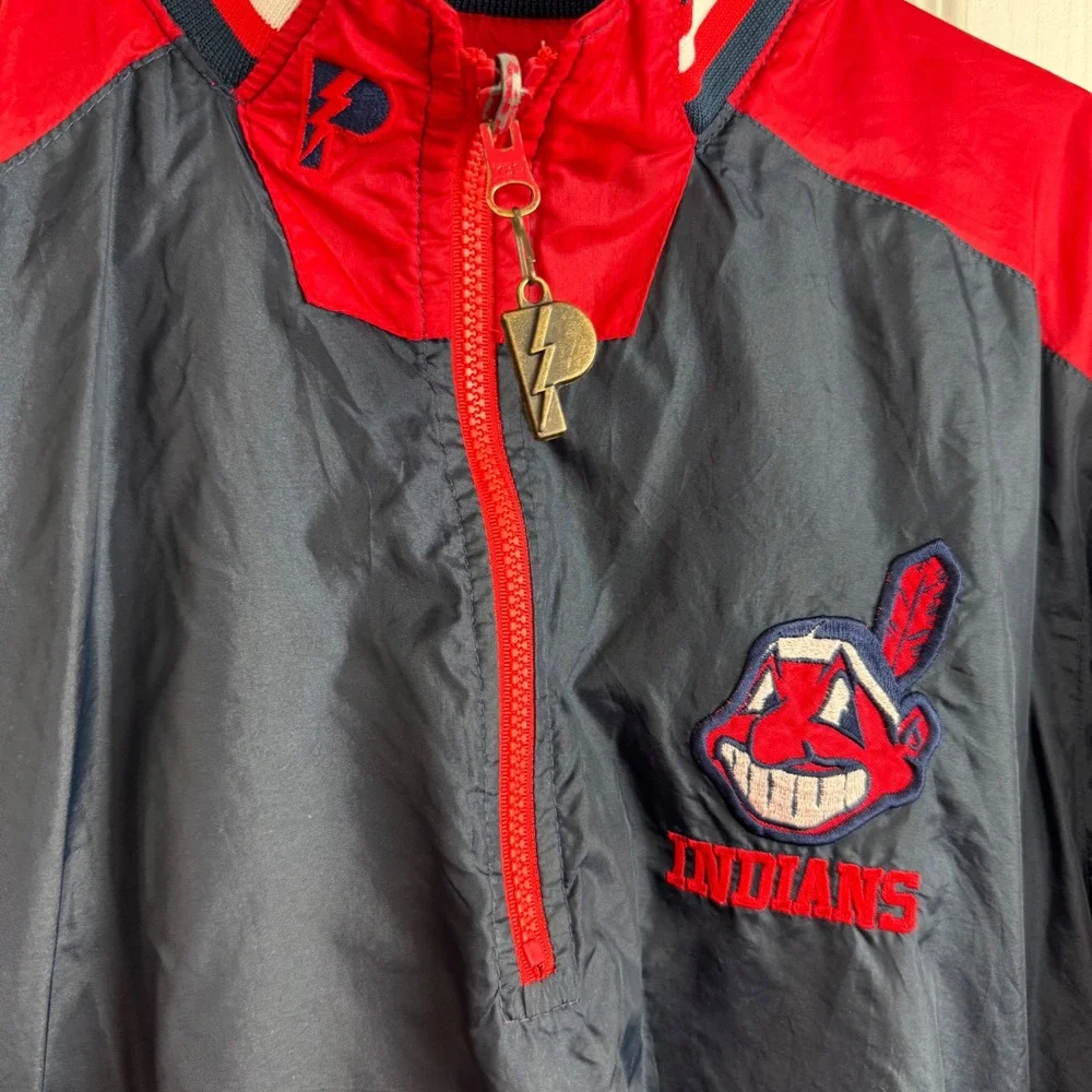 Vintage Pro‎ Player Cleveland Indians Reversible Pullover Jacket L 90s MLB Youth